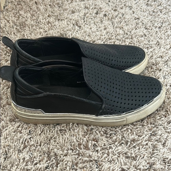 Black leather Slip-On Shoes - wishbone collection - Picture 2 of 6